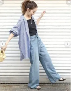 Ungrid 長袖ストライプシャツ