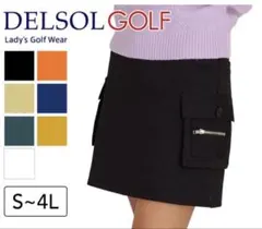 DELSOL GOLF レディース ゴルフスカート ブラック ＸL