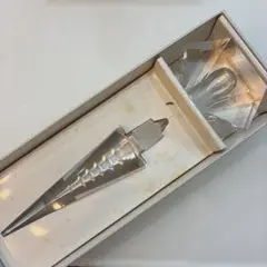 HOYA Crystal Tokyo クリアガラスのコーン型置物