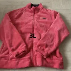 最終セール　ELLE SPORT フリースジャケット　3L ピンク　ポケット2つ