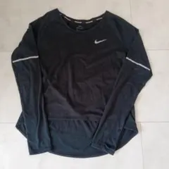 Nike DRI-FIT 長袖ランニングトップス ブラック