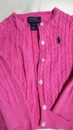Polo Ralph Lauren ピンクカーディガン 2/2T