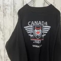C661 プルオーバー トレーナー 裏起毛 アメリカ古着 ブラック