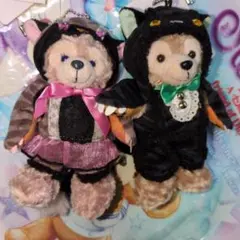 ダッフィーシェリーメイハロインぬいぐるみバッジ