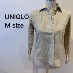 【美品】UNIQLO ユニクロ トップス シャツ ブラウス レディース ベージュ
