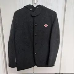 DANTON フード付きウールコート ダークグレー