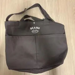 BEAMS HEART 黒 グレートートバッグ ショルダーバッグ