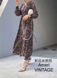 未使用♦Ameri MONA DESIGN NECK DRESS