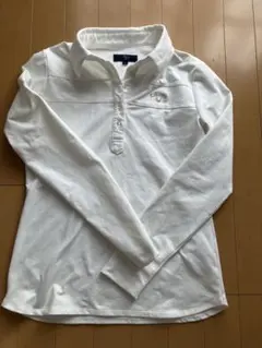 キャロウェイ　レディース　シャツ　M　ホワイト　裏起毛　ストレッチ　y6448f