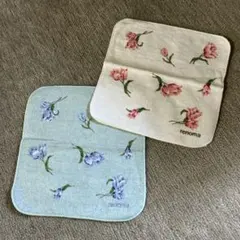 renoma 花柄タオルハンカチ 2枚セット