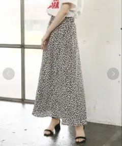 LOWRYS FARM レオパード Aラインスカート