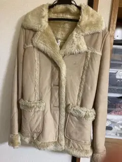 フェイクムートンコート ベージュ ボア