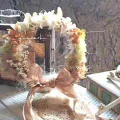 out nami73様 ホワホワナチュラルリース♥︎︎∗︎*゜