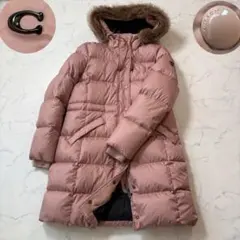 極美品 COACH コーチ 高級ダウンジャケット ピンク 定価15万円 M相当 
