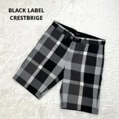 【極美品】ブラックレーベルクレストブリッジ・ハーフ・ショートパンツ・チェック・L