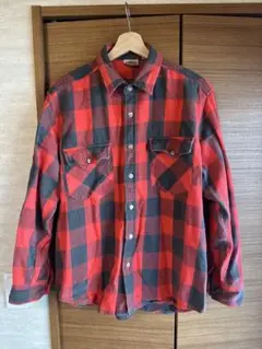 90s USA製 FIVE BROTHER 中綿 ネルシャツ メンズ L