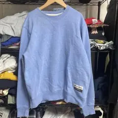 00s’Champion チャンピオン袖刺繍ロゴ霜降りブルースウェット　グランジ