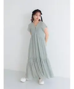 jumelle 【前後2way】crinkled V one-piece