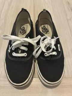 VANS ブラック キャンバス スニーカー