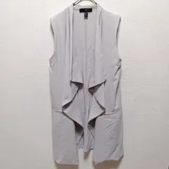 ❤海外古着 XXI ドレープフロントベスト ジレ グレー US Sサイズ