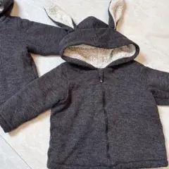 アウター　ベビー　子供　うさぎ　耳　ボア　ジャンパー　おでかけ　冬　防寒