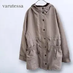 【varutessa】フード付ロングジャケット スプリングコート ライトアウター