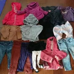 値下90～100cmブランド子供服15点まとめて 上着セータートップスパンツなど