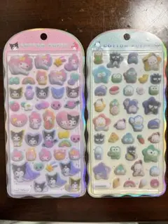 コットンパフィー　マイメロ＆クロミ　はぴだんぶい　2枚セット