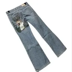 Y2K レア！True Religion 刺繍フレアデニム レディゴディバのサムネイル