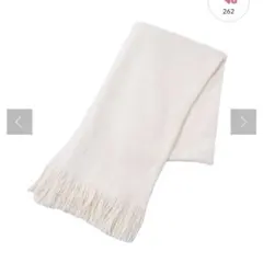 スリーコインズ ベーシックマフラー アイボリー