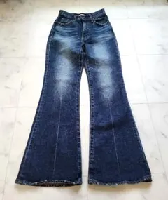 MOUSSY MVS　フレア　ハイウエスト　デニムパンツ 　日本製