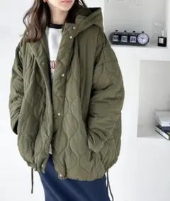 Java キルティングジャケット オリーブグリーンMサイズ