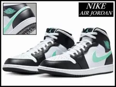 新品 ナイキ エアジョーダン1 ミッド グリーングロー スニーカー 29.0 ②