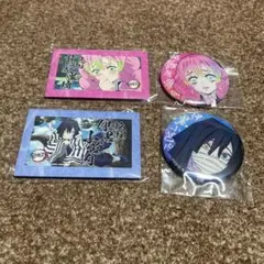 鬼滅の刃 甘露寺蜜璃 伊黒小芭内　スクエア缶バッジ