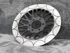 旧CB400F ディスクローター トレンチカット1枚 黒/ 厚み7mm