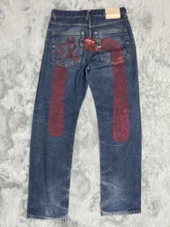 人気✨️EVISU ミニカモメ 白 W29×35 デニムパンツ フレア 90s No2デニム 2001 パンツ XXモデル 白カモメ ワイドシルエット