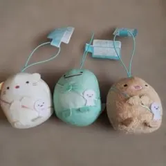 すみっコぐらし　てるてるぼうず　ポシェットちびマスコット　3個セット
