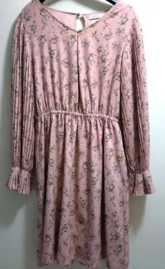 FUN/花柄 長袖ワンピース ピンク