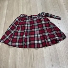 ピンクラテ　チェック柄スカート　サイズXS