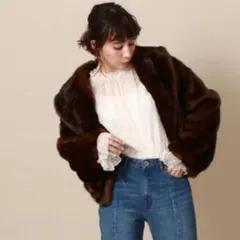 アナザーエディション フェイクファー ショールコート ファージャケットのサムネイル