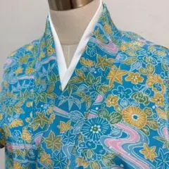 KN4929 洗える着物 小紋 身丈153.5cm ポリエステル 化繊