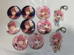 すとぷり るぅと ジェル 莉犬 さとみ 缶バッジ アクキー 苺色夏花火
