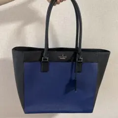 美品kate spade ネイビー ブラック トートバッグ