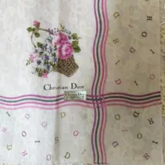 Christian Dior ハンカチ 花かご柄