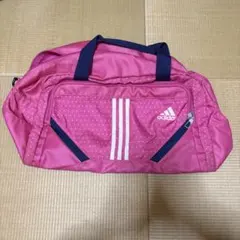 adidas アディダス 大容量スポーツバック ボストンバック ピンク 水玉