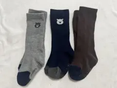 ベビーソックス　赤ちゃん靴下　長め　3点セット　9-14㎝