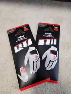 ADIZERO ゴルフグローブ 左利き用 23cm 2個 ホワイト/レッド