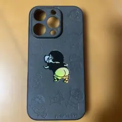 クレヨンしんちゃんiPhone14プロケース　黒　ブラック
