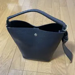 GRACIEUX 本革 トートバッグ キューブバッグ バケツ型 ブラック 黒 