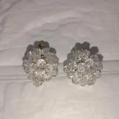 花形クリスタルイヤリング